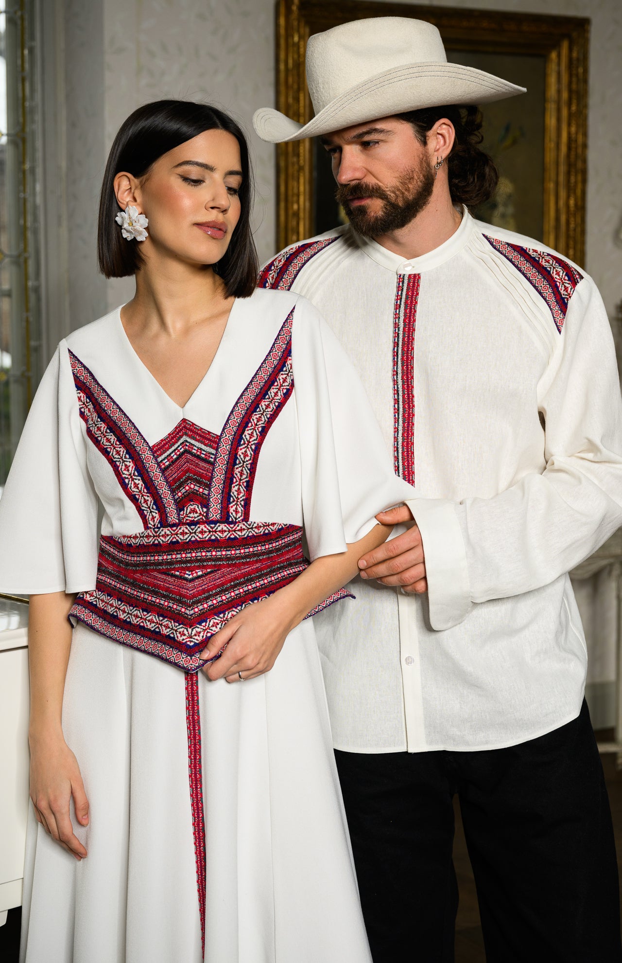 Cămașa bărbătească Titus cu motive tradiționale